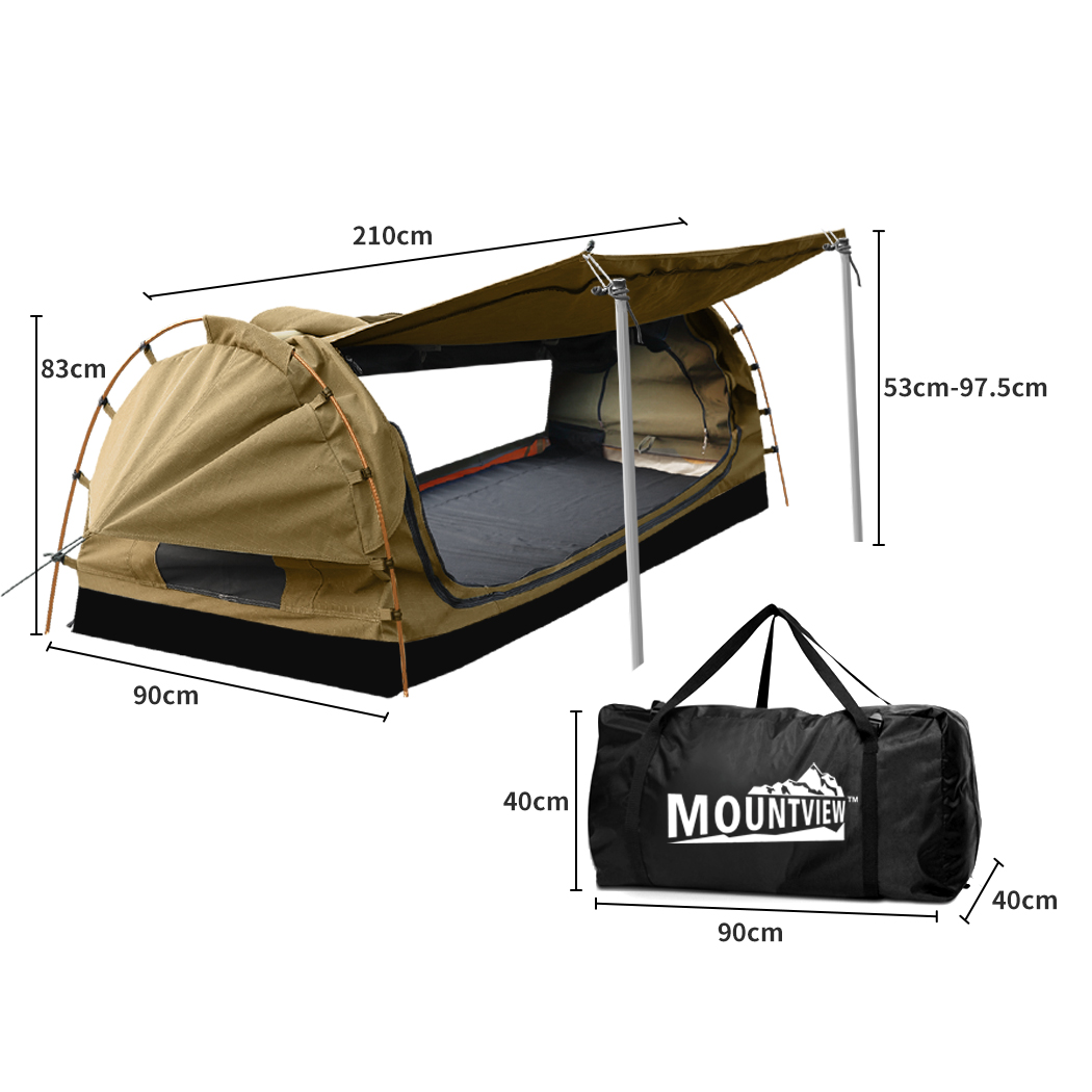 Mountview King Single Swag Camping Swags Canvas - Image 3