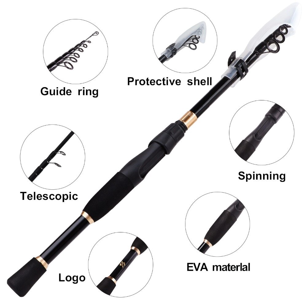 1.8M -2.4M Carbon Fibre Telescopic Fishing Rod - Image 3