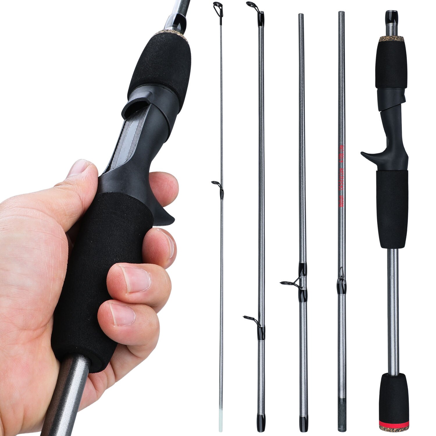 5 Section Portable Fishing Rod Ultralight Weight - Image 2