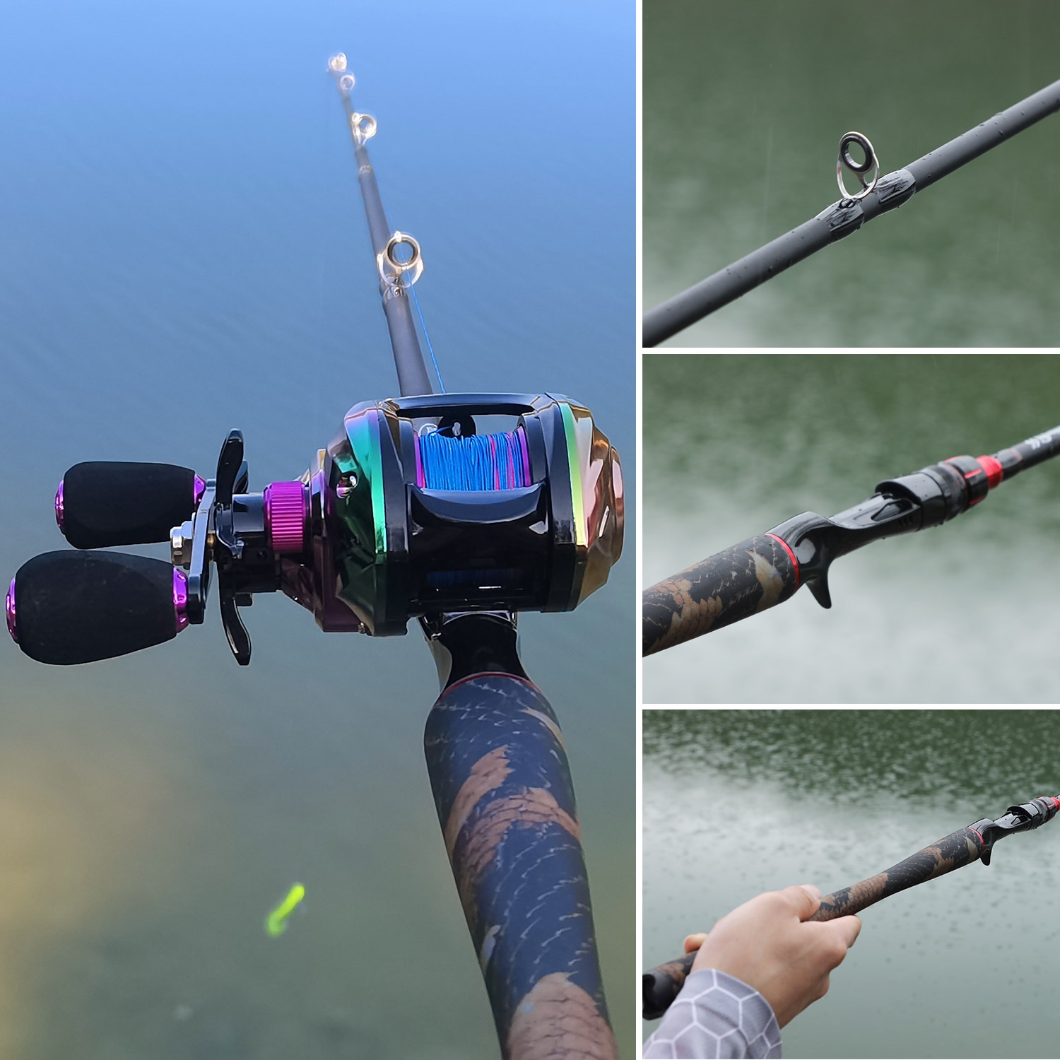 Sougayilang Fishing Rod Carbon Fiber 1.98m Carp Rods for Fishing Ultra Light Casting Rod and Pike Spinning Max Drag 5kg Pesca